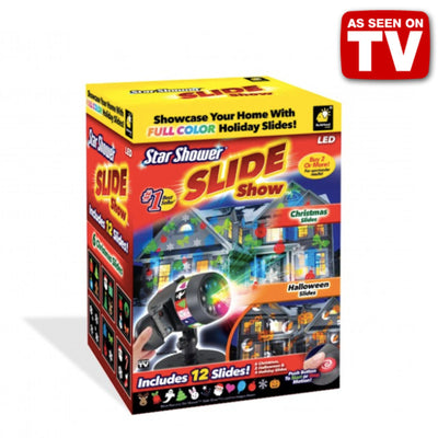 Star Shower Slide Show Christmas Lights, 12 Slides By BulbHead, AS SEEN ON TV, Limited Edition !