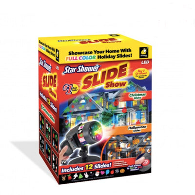 Star Shower Slide Show Christmas Lights, 12 Slides By BulbHead, AS SEEN ON TV, Limited Edition !