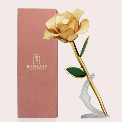 Authentic Real Rose Dipped in Gold For Valentine's Day, Gifts For Her.