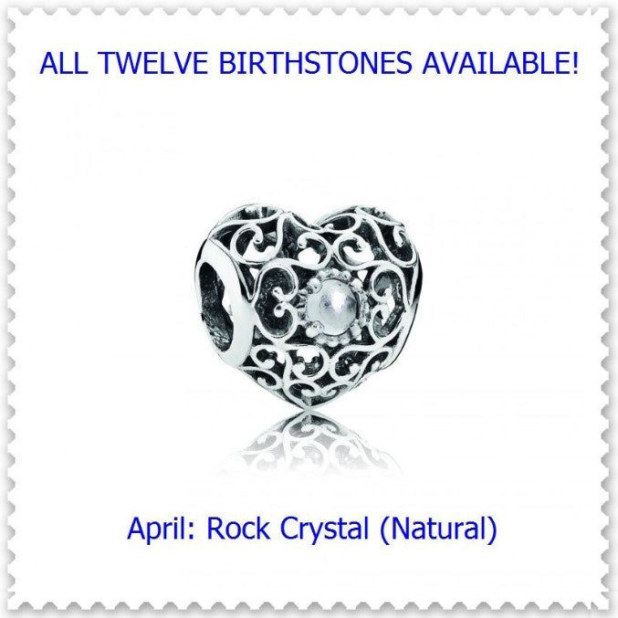 Authentic Pandora Signature Birthstone Heart, S925 ALE, Gifts.