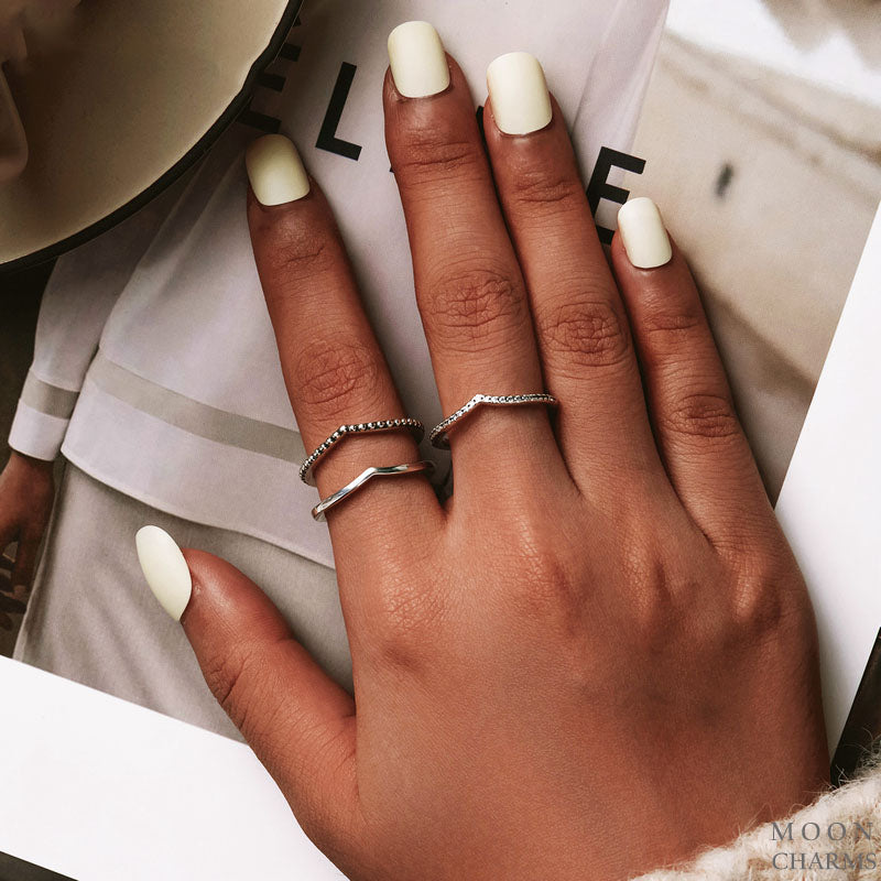 Sparkling & Polished Wishbone Ring