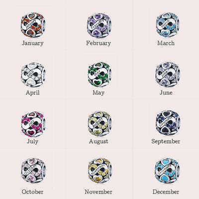 Birthstone Infinity Charms