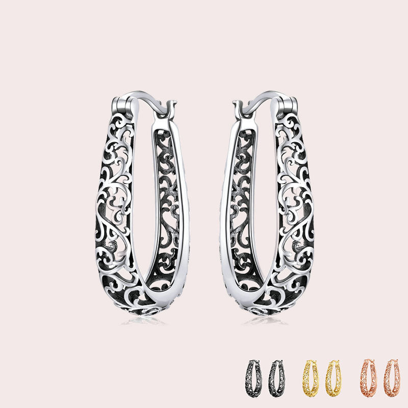 Authentic filigree Hoop Earrings