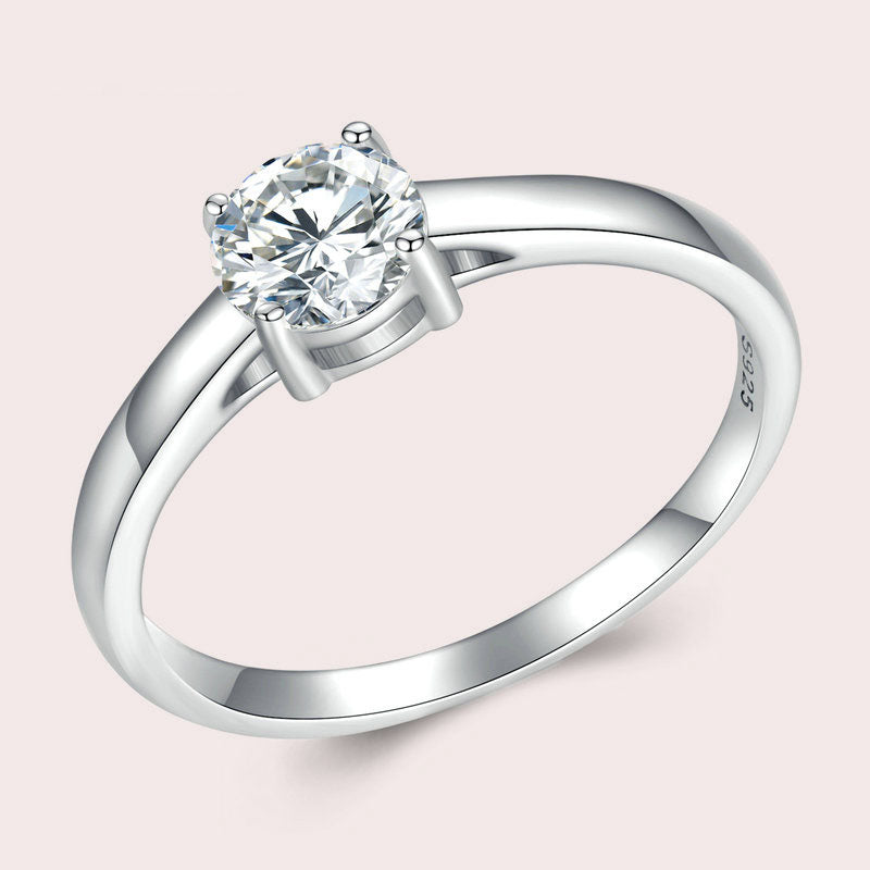 Authentic Moissanite Solitaire Ring