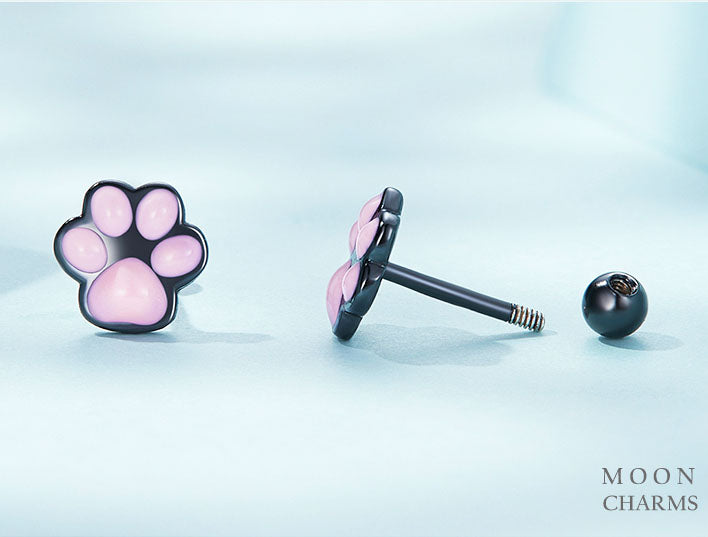 Pink kitty cat Earrings