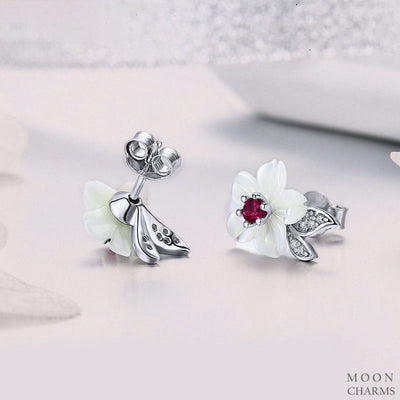 White Blossom Earrings