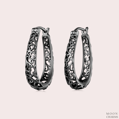 Authentic filigree Hoop Earrings