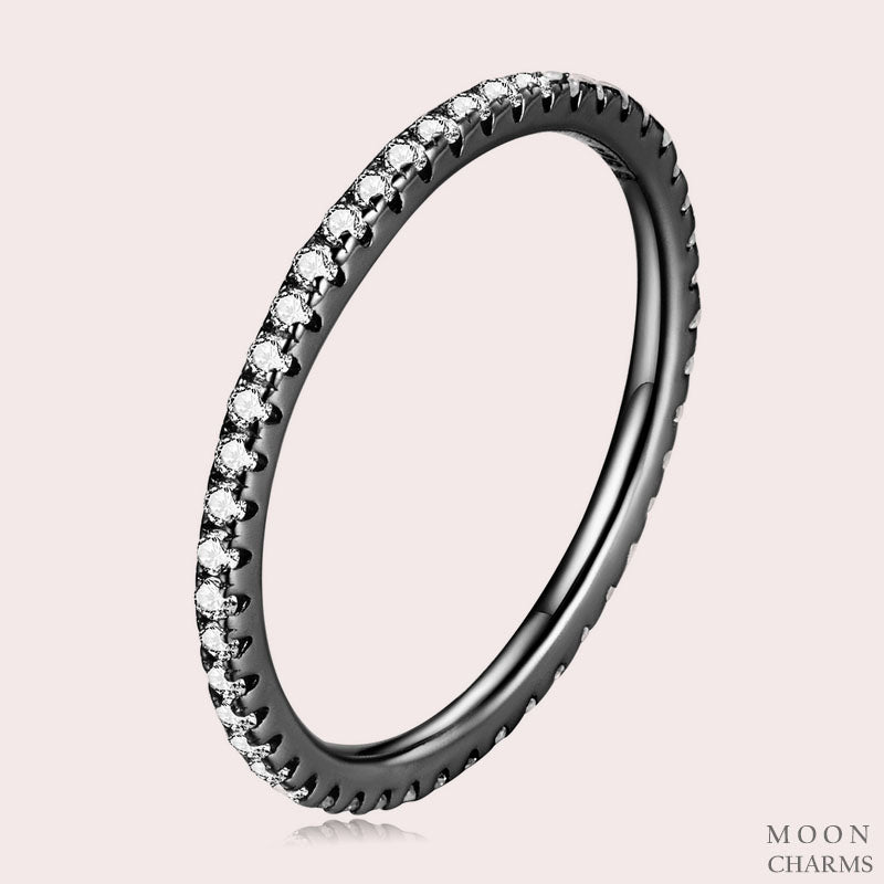 Moon Charms Pavé Ring