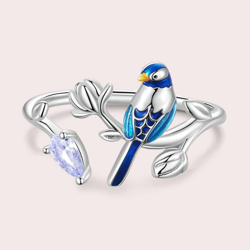 Guenine Exqusite Blue Bird Ring.