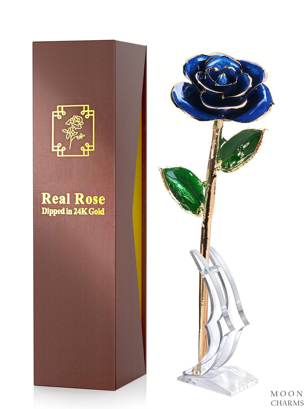 Real Rose Dipped in 24K Gold for Valentine's Day, Birthday Gifts.