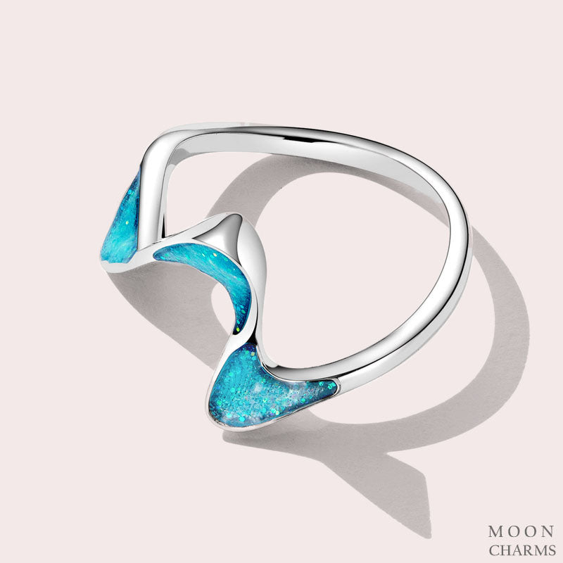 Blue Ocean Wave Ring