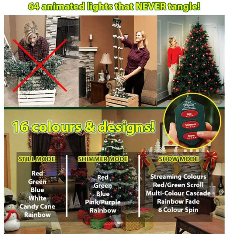 Star Shower Tree Dazzler Christmas Lights By BulbHead, As Seen On Tv. Limited Quantity.