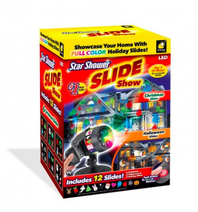 Star Shower Slide Show Christmas Lights, 12 Slides By BulbHead, AS SEEN ON TV, Limited Edition !