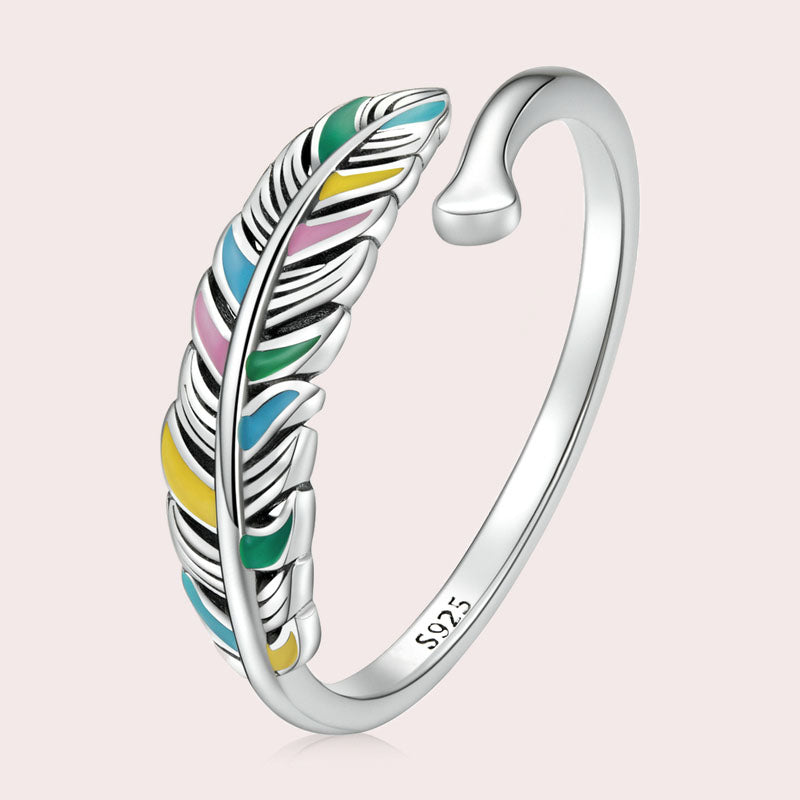 Colorful Leaves Open Ring