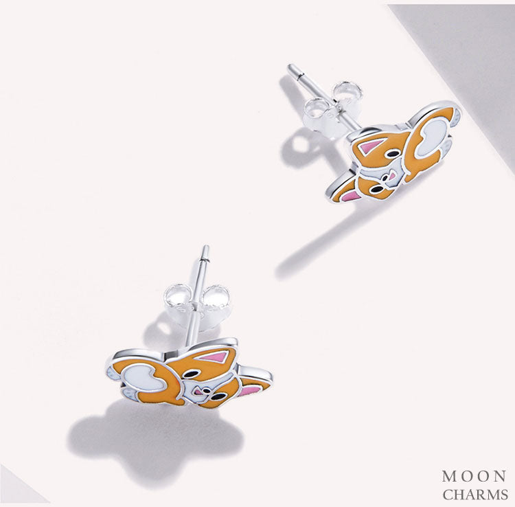 Cute Mini Corgi Stud Earrings