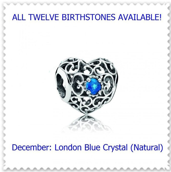 Authentic Pandora Signature Birthstone Heart, S925 ALE, Gifts.