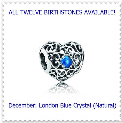 Authentic Pandora Signature Birthstone Heart, S925 ALE, Gifts.