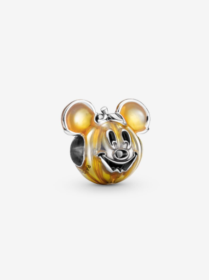 Pandora Disney Mickey Mouse Pumpkin Charm Sterling silver Halloween Collection