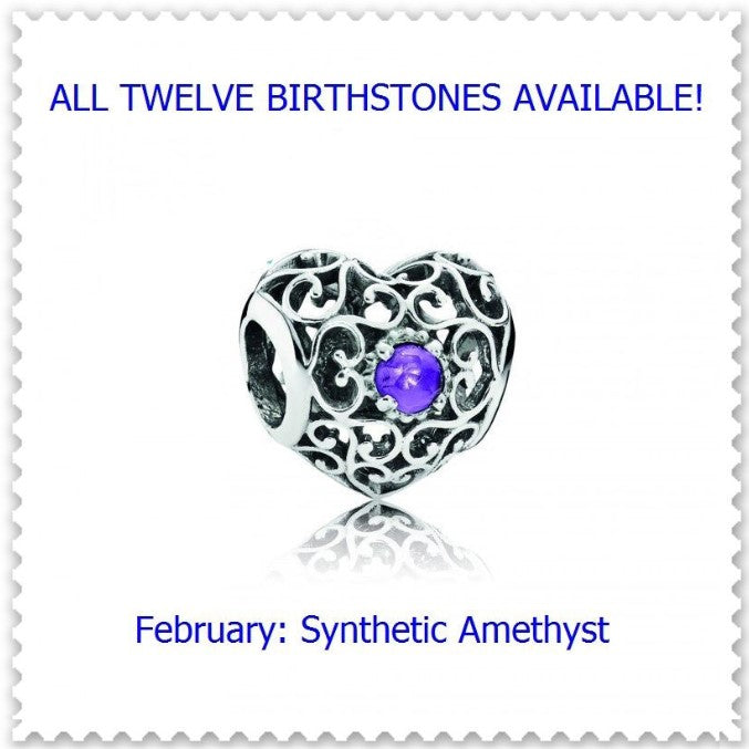 Authentic Pandora Signature Birthstone Heart, S925 ALE, Gifts.