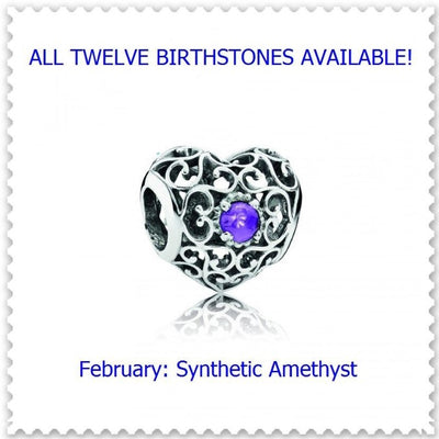 Authentic Pandora Signature Birthstone Heart, S925 ALE, Gifts.