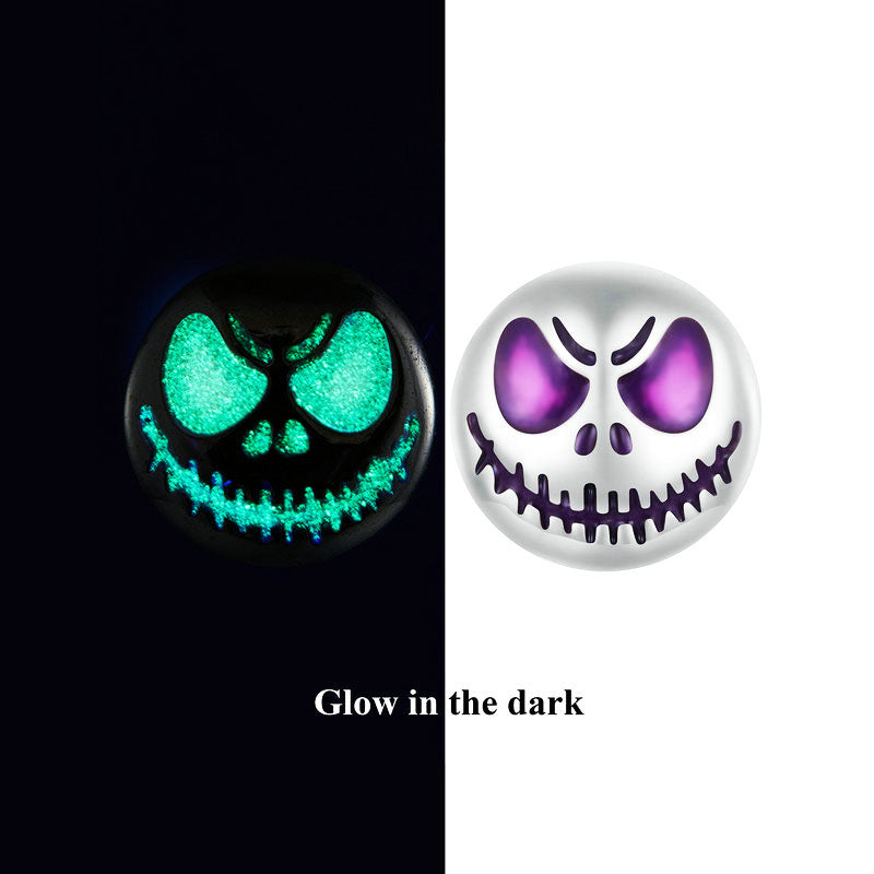 Glow-in-the-dark Skull Stud Earrings