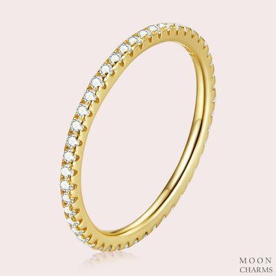 Moon Charms Pavé Ring