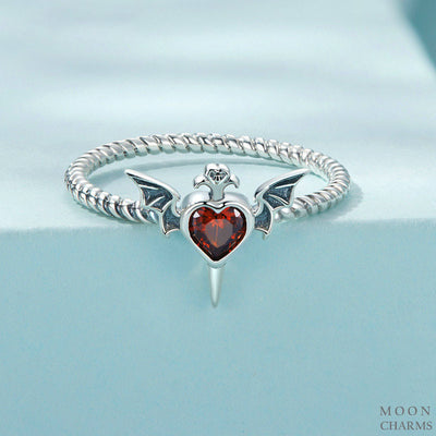 Sacred Heart Winged Ring