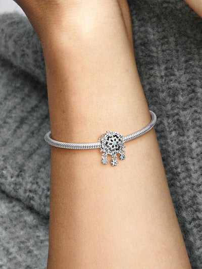 PANDORA Icy Snowflake Drop Charm ALE