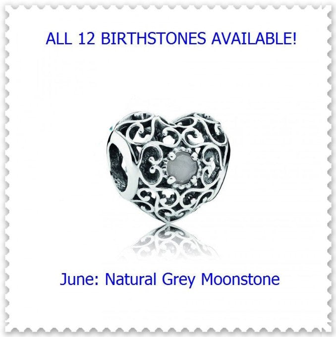 Authentic Pandora Signature Birthstone Heart, S925 ALE, Gifts.