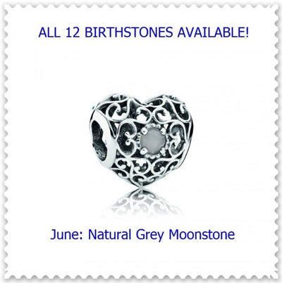 Authentic Pandora Signature Birthstone Heart, S925 ALE, Gifts.