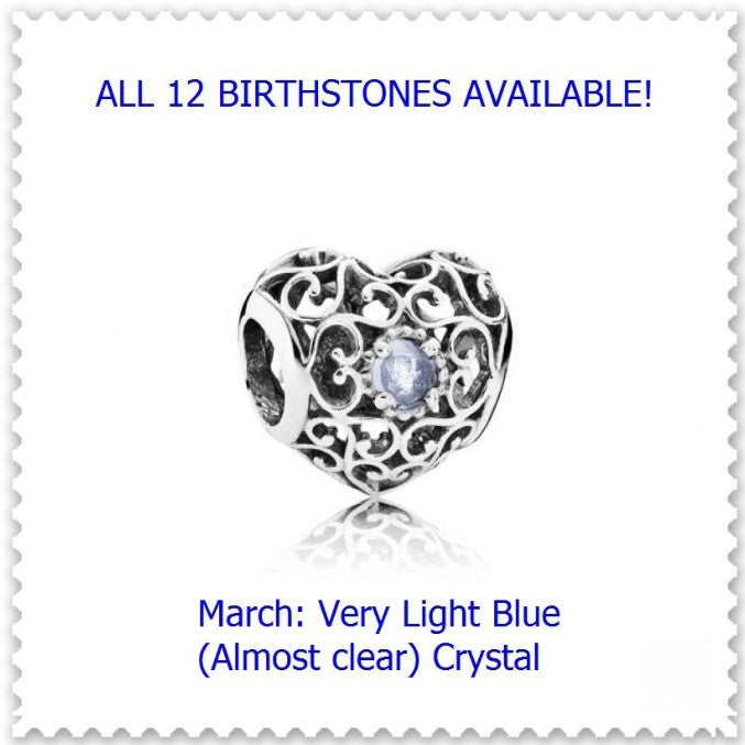Authentic Pandora Signature Birthstone Heart, S925 ALE, Gifts.