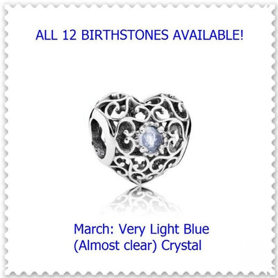 Authentic Pandora Signature Birthstone Heart, S925 ALE, Gifts.