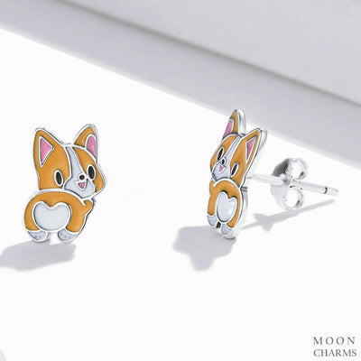 Cute Mini Corgi Stud Earrings