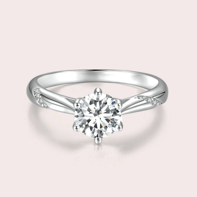 Classic Moissanite Solitaire Ring