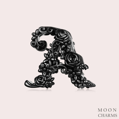 Midnight Monogram & Rose Charms