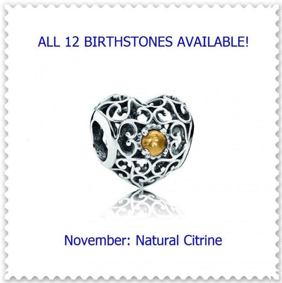 Authentic Pandora Signature Birthstone Heart, S925 ALE, Gifts.