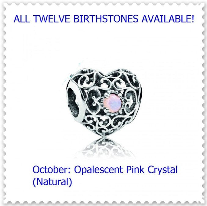 Authentic Pandora Signature Birthstone Heart, S925 ALE, Gifts.