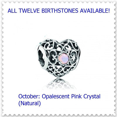 Authentic Pandora Signature Birthstone Heart, S925 ALE, Gifts.