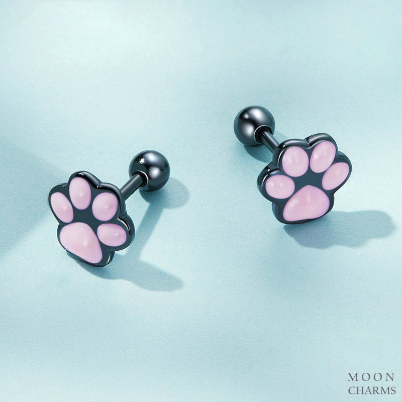 Pink kitty cat Earrings