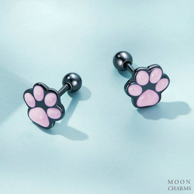 Pink kitty cat Earrings