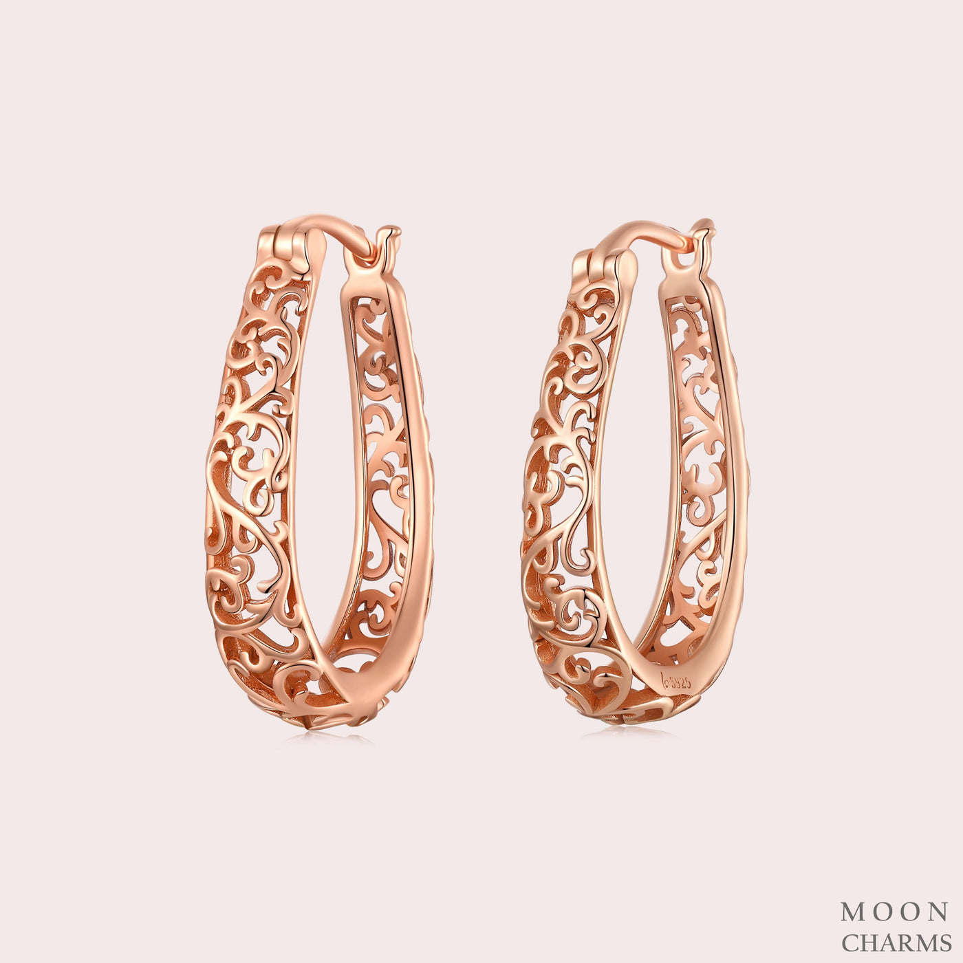 Authentic filigree Hoop Earrings