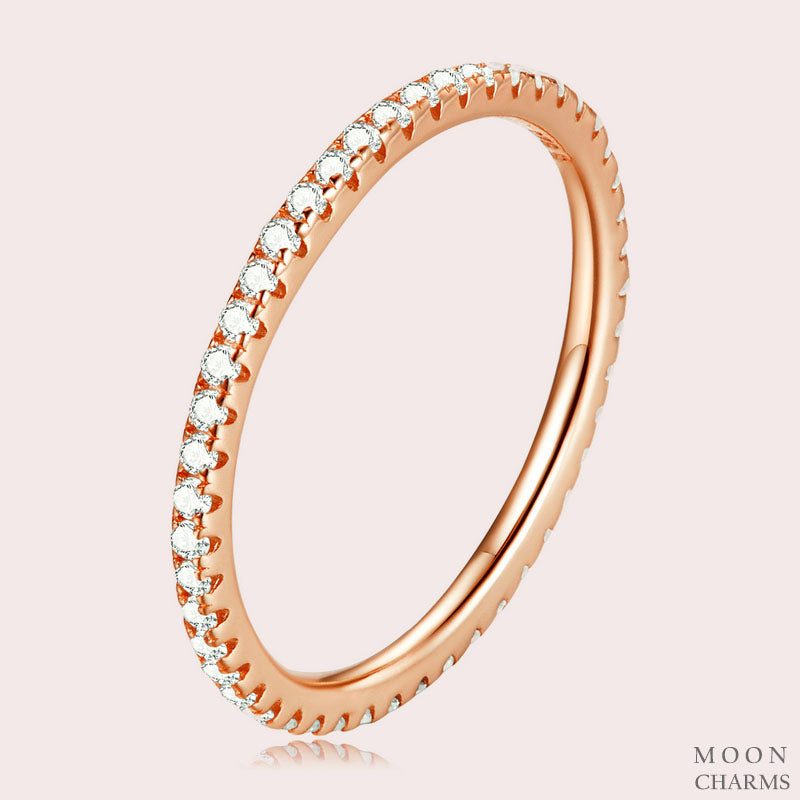 Moon Charms Pavé Ring