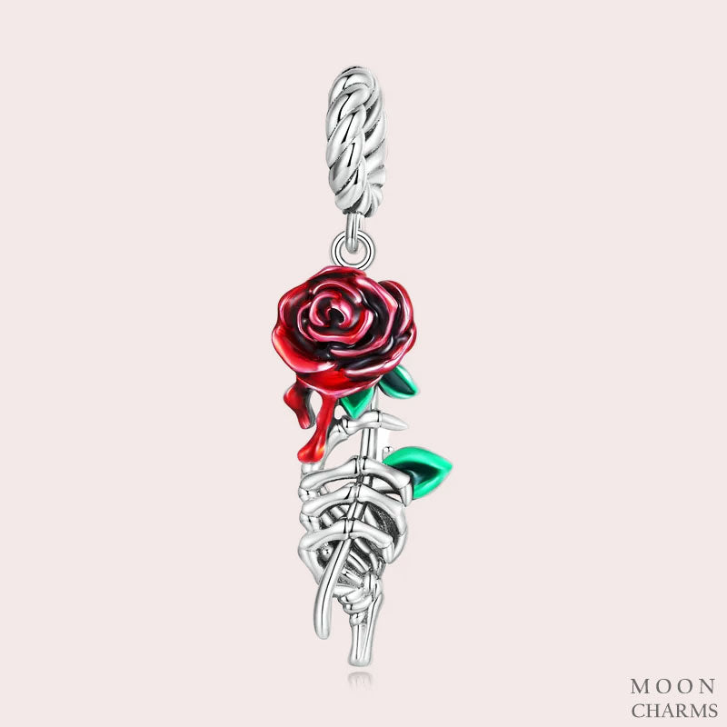 The Secret Rose & Wing Heart Dangle Charm