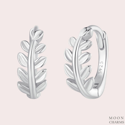 Authentic Leaf Hoop Earrings