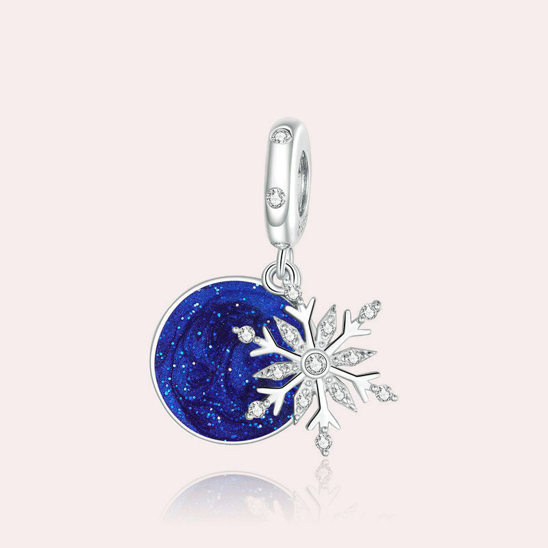 Sparkling Snowflake Galaxy Dangle Charm