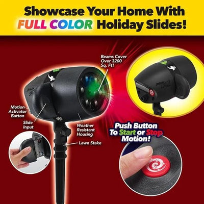 Star Shower Slide Show Christmas Lights, 12 Slides By BulbHead, AS SEEN ON TV, Limited Edition !