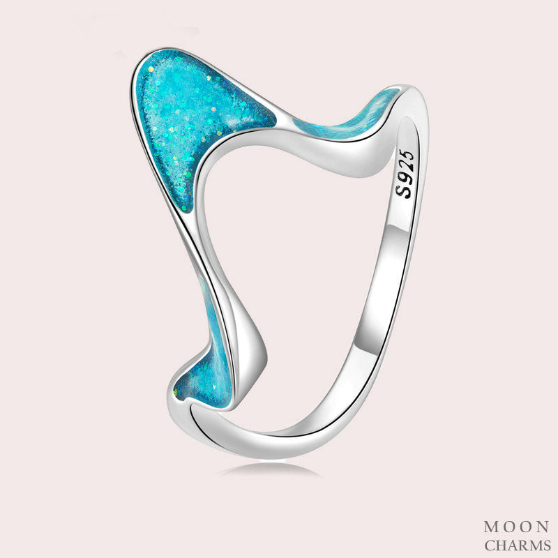 Blue Ocean Wave Ring