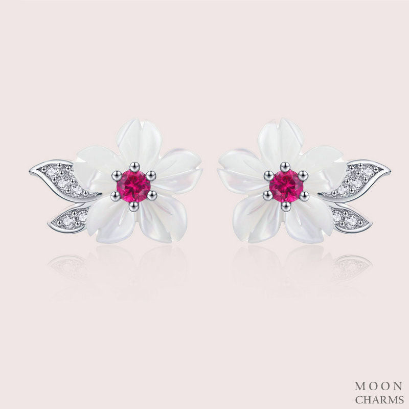 White Blossom Earrings