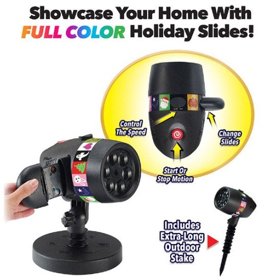 Star Shower Slide Show Christmas Lights, 12 Slides By BulbHead, AS SEEN ON TV, Limited Edition !