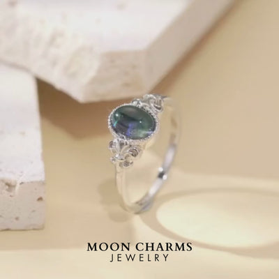 Oval Birthstone Secret Ring